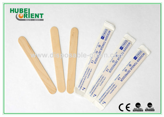 Surgical / Medical Hospital Disposable Products Wooden Tongue Depressor , 15*1.8cm