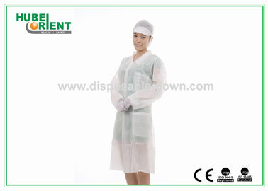 Professional Tyvek Disposable White Lab Coats For All people With Magic Tape