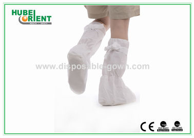 Medical Non Slip Waterproof PP CPE Shoe Cover With PVC Sole