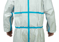 Type4/5/6 Blue Tape Disposable Coverall Prevent Splash And Bacteria In Clean Environment