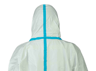 Type 4B Anti Static Blue Tape Disposable Chemical Protective Coverall With Hood