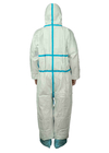Type 4B Anti Static Blue Tape Disposable Chemical Protective Coverall With Hood